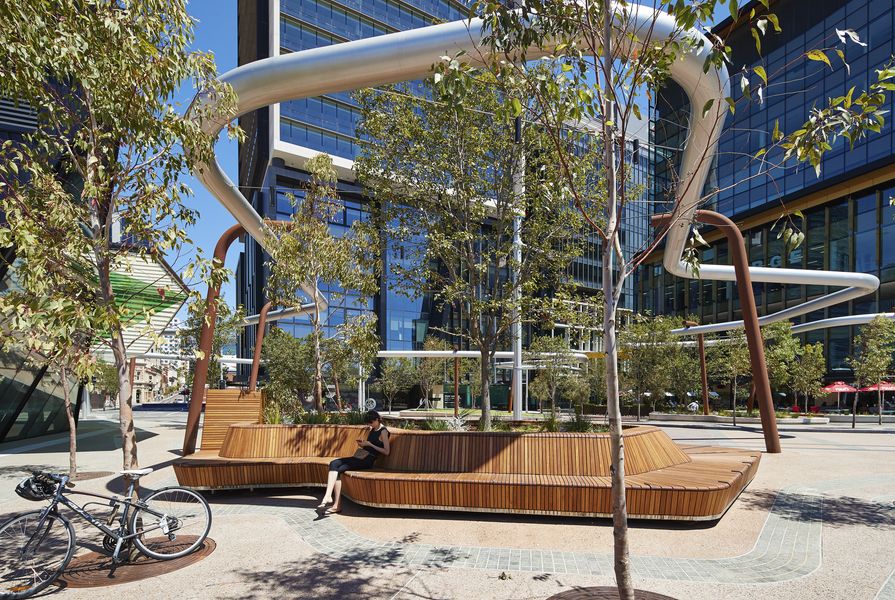 Manatj Park (Kings Square), Perth City Link by Plan E Landscape Architects with Iredale Pedersen Hook Architects and Lyons Architects