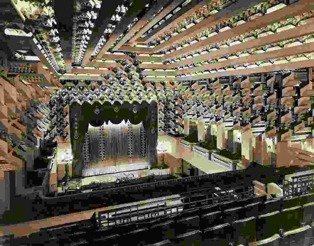 Capitol Theatre, designed by Walter Burley Griffin, showing auditorium from dress circle
ca. 1950 Harold Paynting Collection, State Library of Victoria.