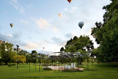 The 2015 MPavilion commission by Amanda Levete Architects considered the pavilion itself and the context of its surroundings in equal measure.