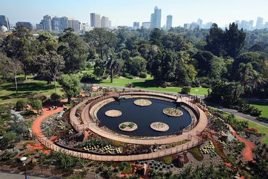 Guilfoyle’s Volcano at the Royal Botanic Gardens Melbourne designed by Andrew Laidlaw.