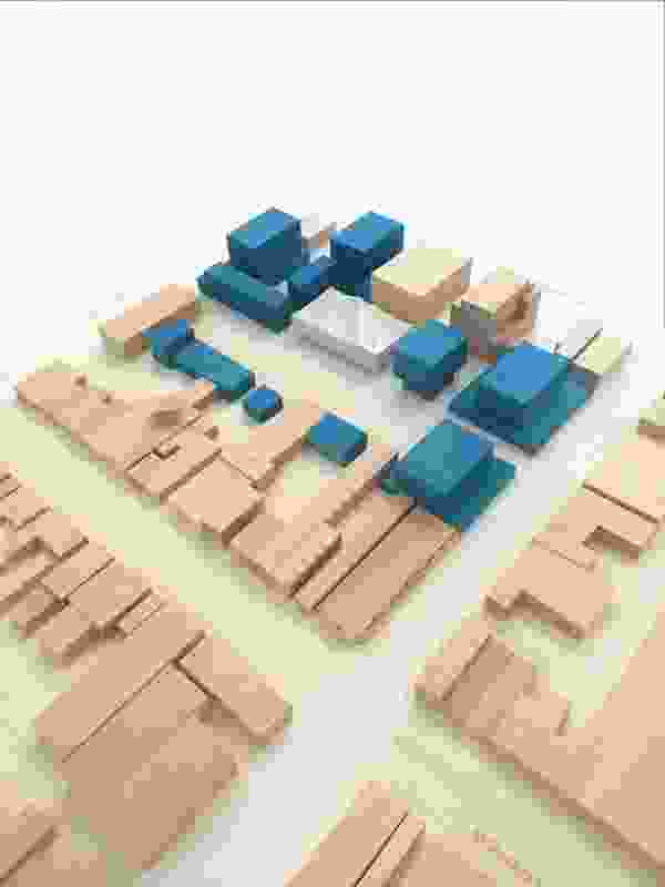 A model of the masterplan for the new Queanbeyan cinema precinct by Stewart Hollenstein and Stewart Architecture.