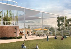 The Atrium, part of Place Design Group's Archerfield Wetlands precinct plan.