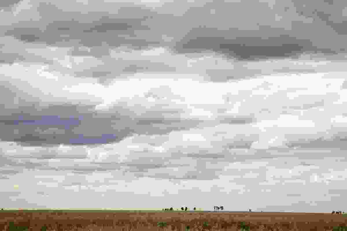 Clouds roll across the vast plains of Conargo in rural New South Wales.