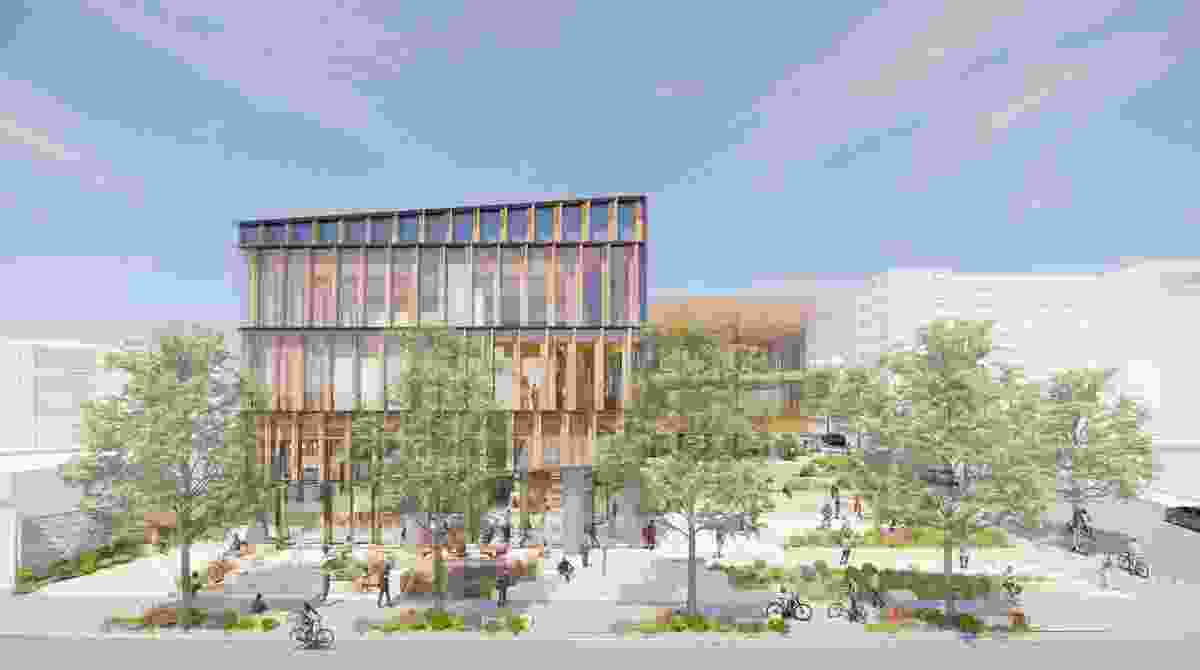 The University of Newcastle's proposed Gosford campus designed by Lyons and EJE Architecture.