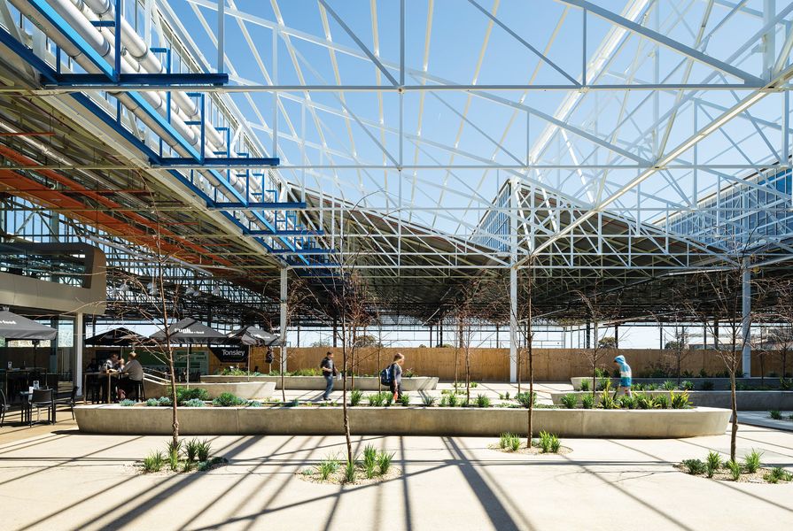 Tonsley Main Assembly Building and Pods by Woods Bagot and Tridente Architects was the first Australian urban renewal project to be granted a six-star Green Star Communities certification.
