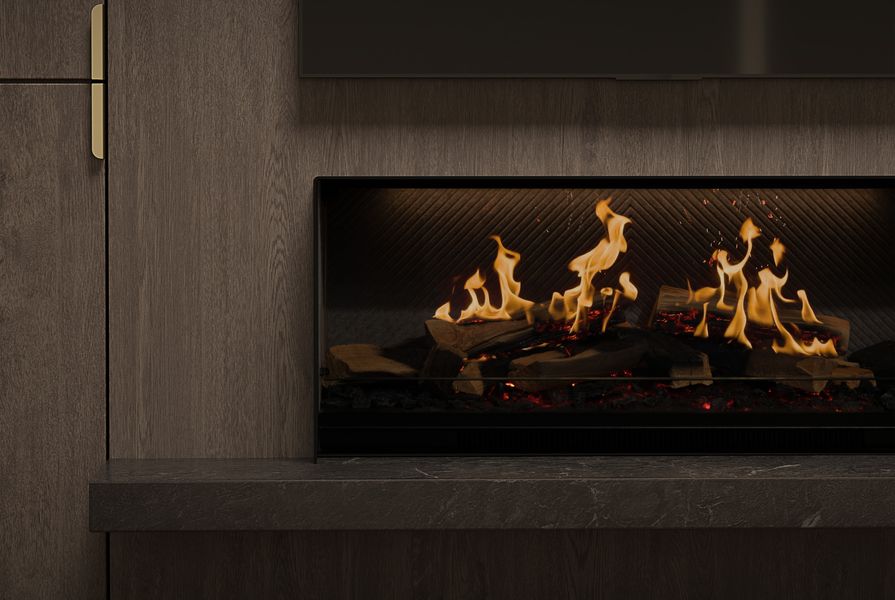 LE Series Holographic Electric Fireplaces from Escea | ArchitectureAu