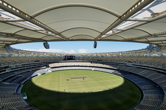 Optus Stadium by Hassell Cox HKS.