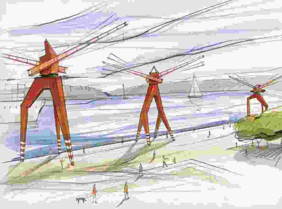 Tidal cranes by Jennifer Turpin, from the HTBI competition scheme.