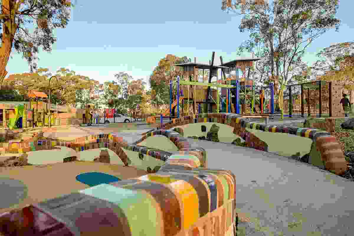 Strathdale Park Play Space by City of Greater Bendigo won a Regional Achievement Award in the 2021 AILA VIC Landscape Architecture Awards.