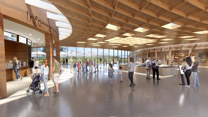 Concept design for Twelve Apostles Visitor Experience Centre by Grimshaw and Aspect Studios. The design is subject to change following feedback. An architect has not been appointed for the project.