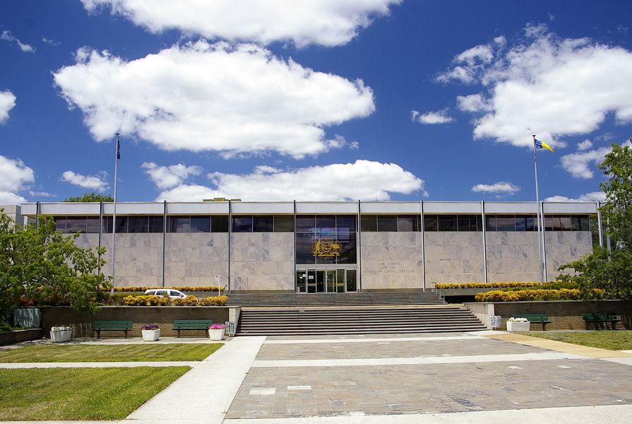 Law Courts of the Australian Capital Territory building which houses the Supreme Court of the Australian Capital Territory located on London Circuit in Canberra, Australian Capital Territory.  by Bidgee, licensed under CC BY-SA 3.0
