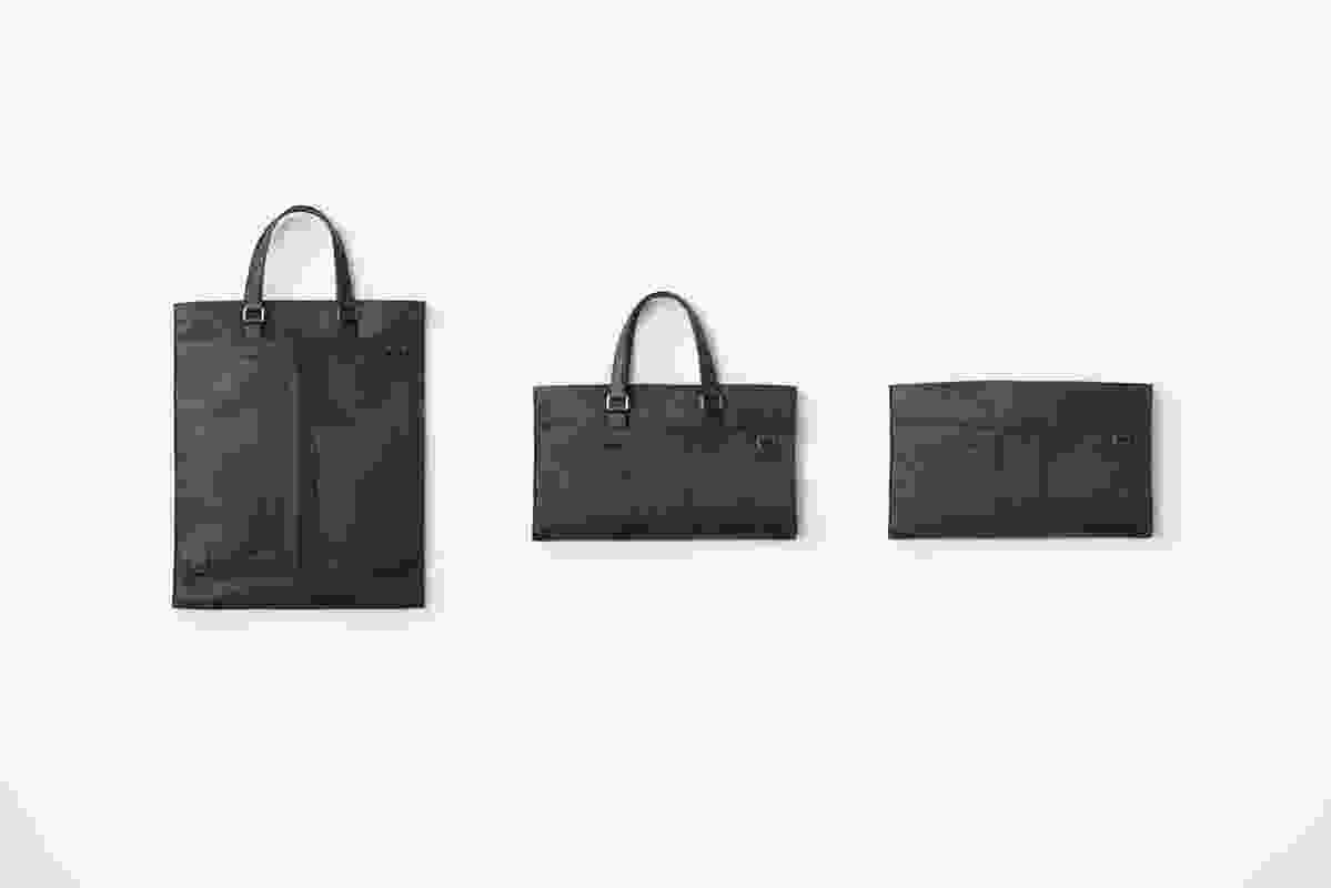 Nendo's Architect Bag for Tod has three configurations: a tote, a satchel and a clutch.