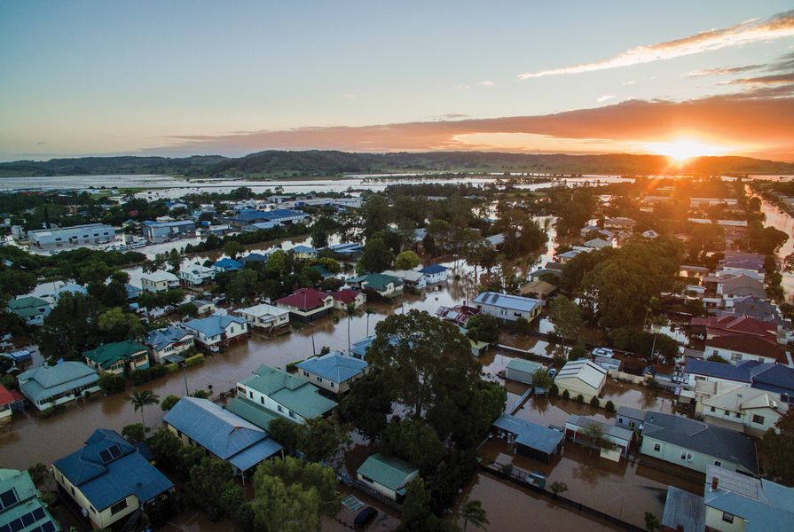 Many regional towns on the east coast of Australia, including the NSW Northern Rivers town of Lismore, were flooded after Cyclone Debbie hit in early 2017, causing significant damage.