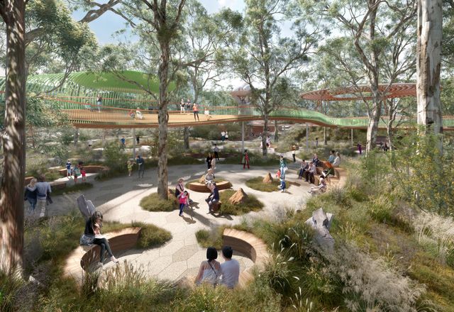Competition scheme for Bradfield Central Park by Arcadia Landscape Architecture.