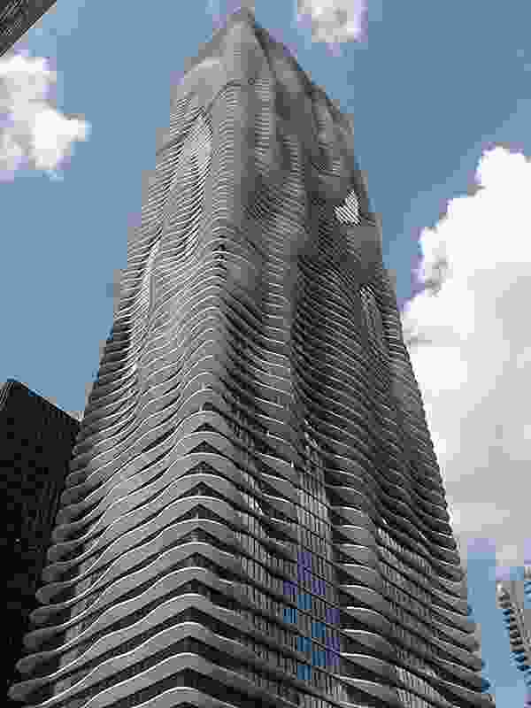 The Aqua tower in Chicago, designed by Studio Gang.