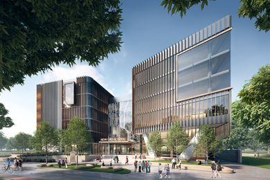 Proposed Adelaide city high school designed by Cox Architecture, DesignInc and Taylor Cullity Lethlean.