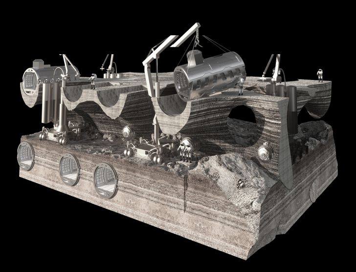 Lunar Colony Reefs  by Samer El Sayary of Alexandria University and Ihab Shamseldin from Sydney.