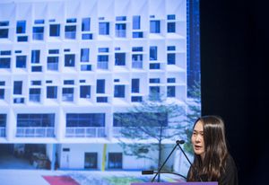 Elva Tang of Henning Larsen Architects presenting at The Architecture Symposium, Brisbane 2019.