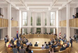 Melbourne Town Hall ground floor revamp and public forum by Hassell.