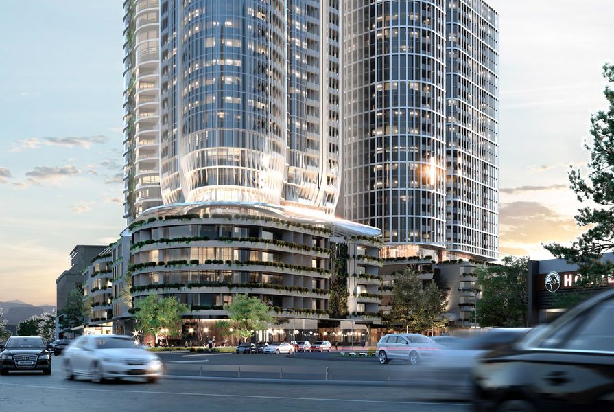 The three-tower development at 2-28 Montague Street and 80 Munro Street in South Melbourne, designed by Cox Architecture.