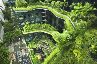 Parkroyal on Pickering, Singapore (2013) by WOHA. 