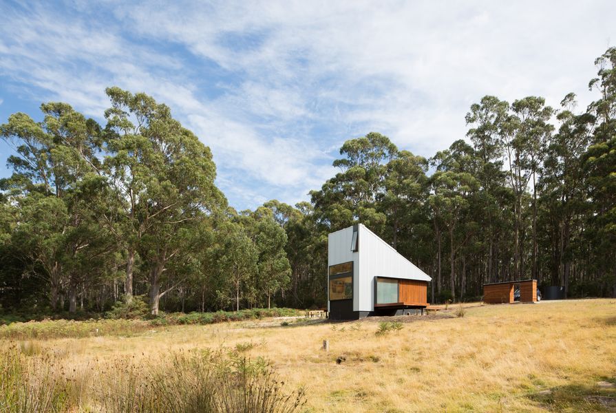 A Bruny Island hideaway by Maguire and Devine Architects was among the most wishlisted unique Airbnb listings in Australia in 2021.