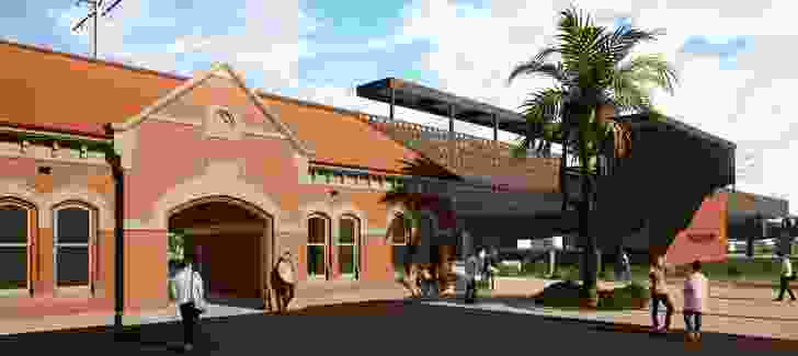 Proposed Moreland railway station by Wood Marsh.