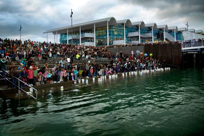The tidal steps at Karanga on opening morning.