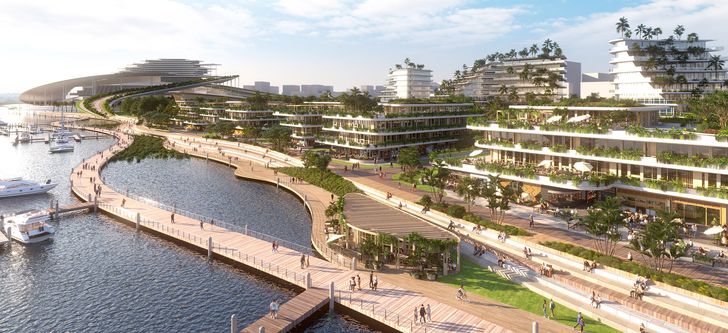 Proposed Northshore waterfront promenades.