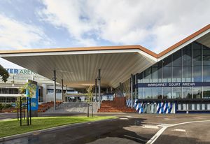 Margaret Court Arena designed by NH Architecture and Populous in joint venture.