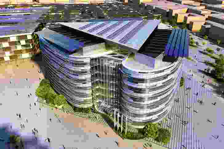 The proposed Masdar headquarters by Woods Bagot.