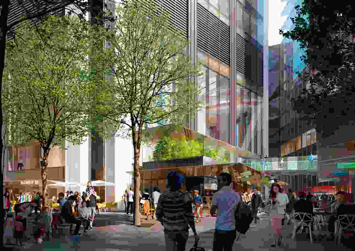 The proposed Circular Quay tower designed by Foster and Partners will have a mixed use podium.