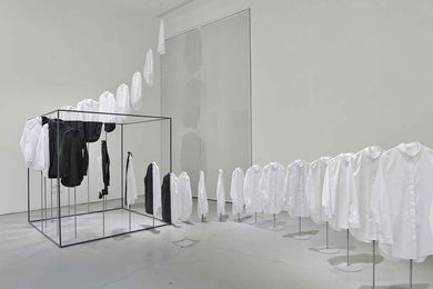 Space Dipped Shirts installation by COS x Nendo.