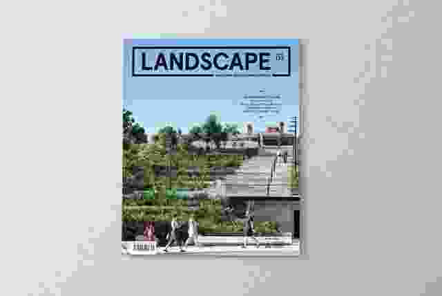 The cover of the February 2022 issue of Landscape Architecture Australia features Herston Quarter STARS by Hassell.