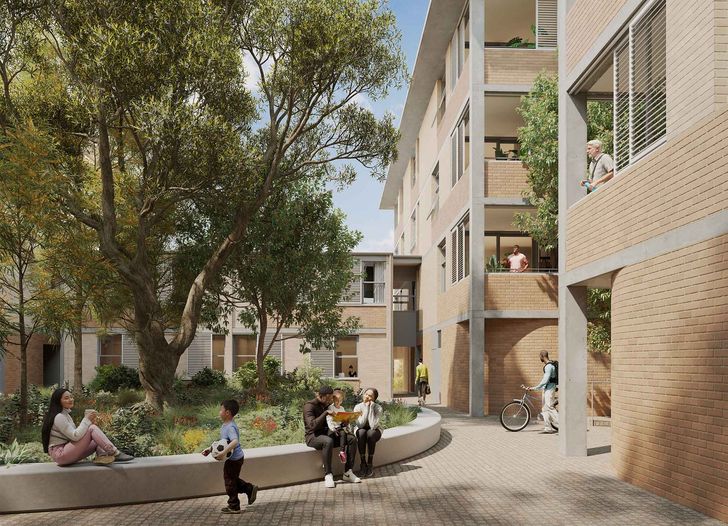 Interior view of Large Lot Apartments 02 by Bennett and Trimble.