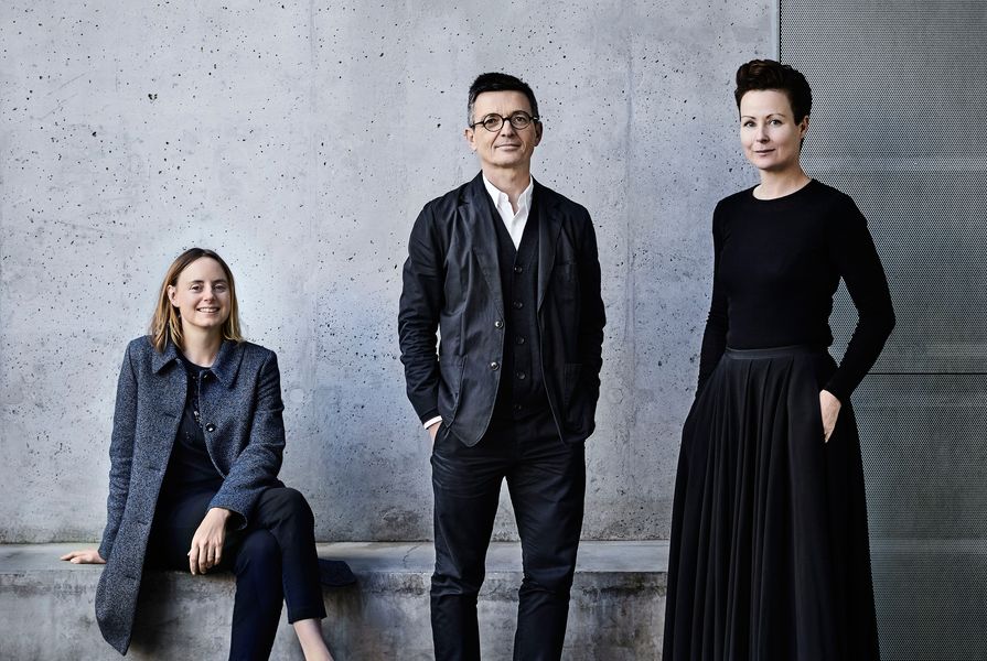 Creative directors for Australia's exhibition at the 2018 Venice Architecture Biennale. L–R: Linda Tegg, Mauro Baracco and Louise Wright.