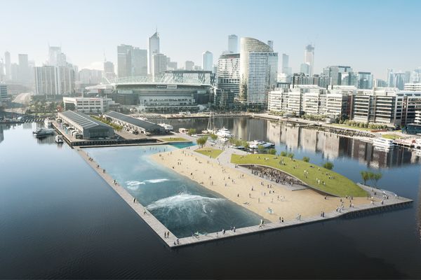 Docklands Surf Park by Damian Rogers Architecture and Arup Engineering.