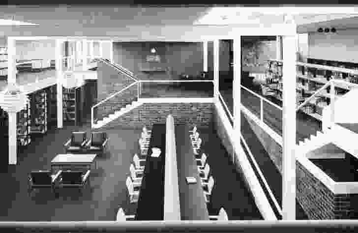 An interior view of the Dee Why Library (Photographed in 1966.)