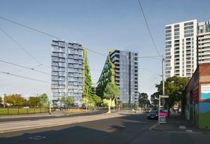 The apartment building at 550 Epsom Road, Flemington by ARM Architecture.