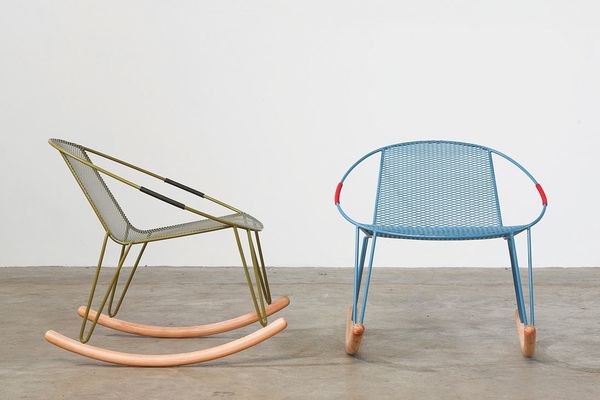 Adam Goodrum’s Volley rocking chairs are made by Australian manufacturer Tait.