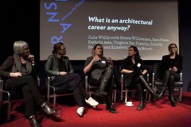 Speaker panel at the 2013 Parlour conference.