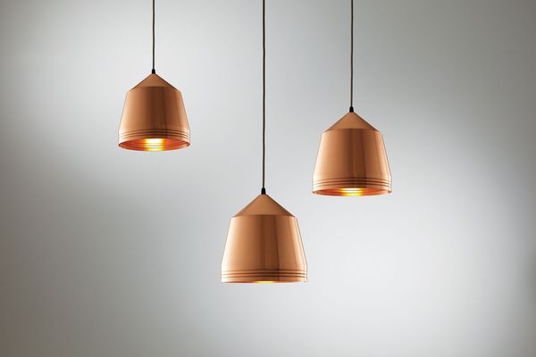 Mr Cooper lights; available in copper (pictured) or brass.