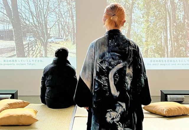 The projects were organized in three sets, categorized around familiar landscape themes; tatami mats provided a connection to Japanese culture.