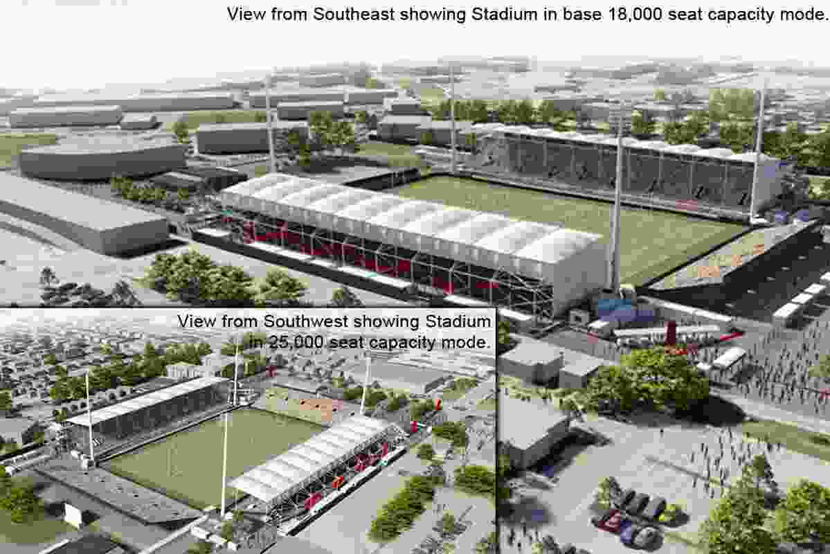 Completion date – March 2012. Christchurch Stadium by Populous, 95 Jack Hinton Drive. This multi-purpose temporary sports stadium will be Christchurch's only outdoor venue for sporting and music events.