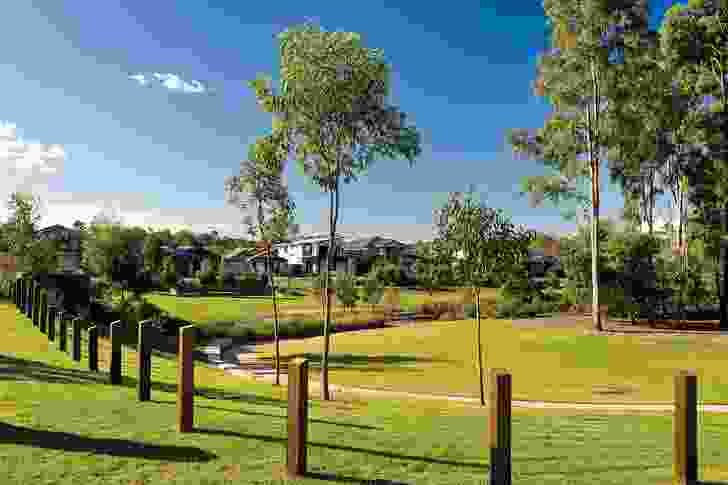 Parklands within the Fitzgibbon development feature mature stands of vegetation.