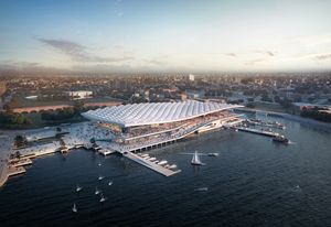 The proposed Sydney Fish Market designed by 3XN/GXN, BVN and Aspect Studios.