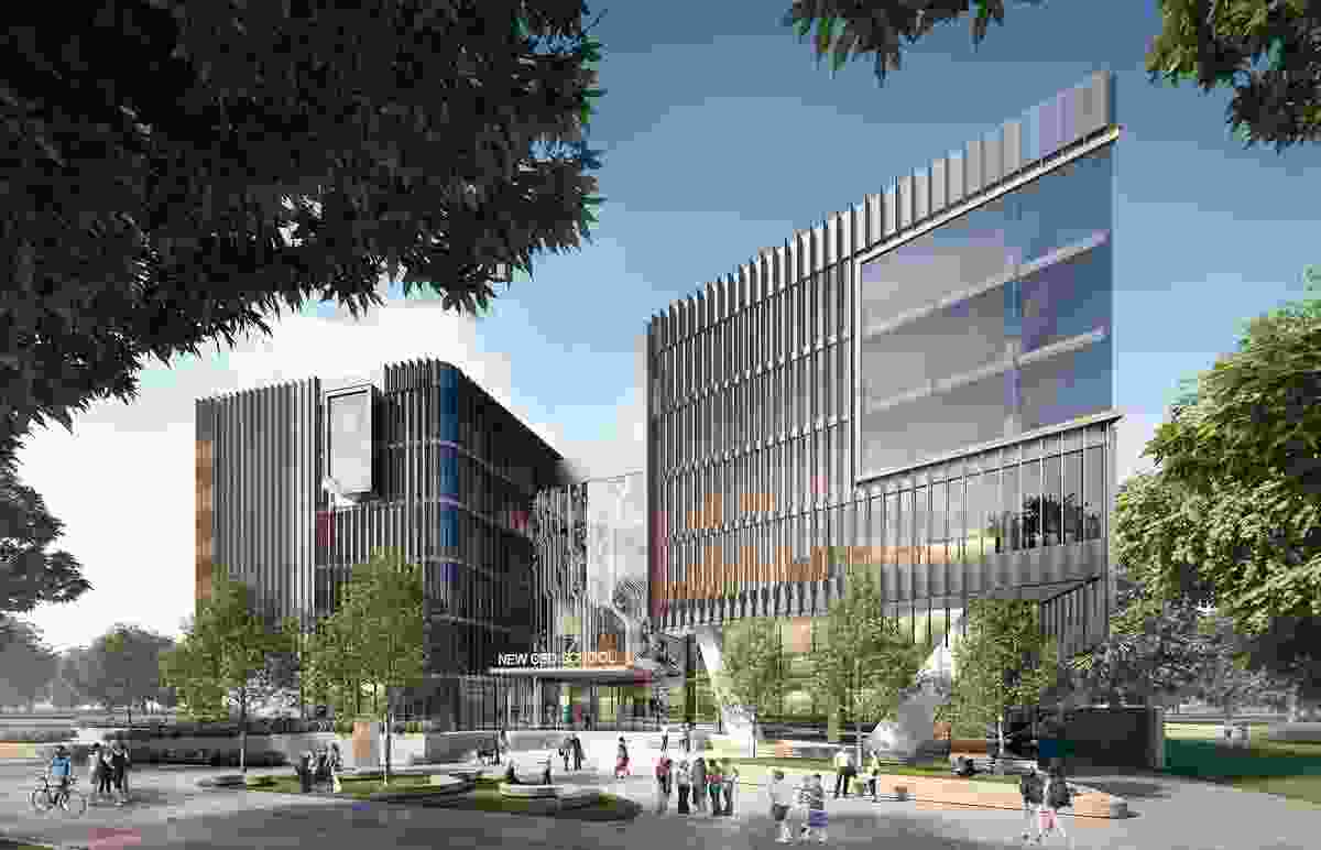 Proposed Adelaide city high school designed by Cox Architecture, DesignInc and Taylor Cullity Lethlean.