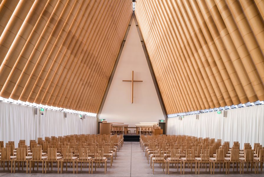 Christchurch Transitional Cathedral by Shigeru Ban Architects.