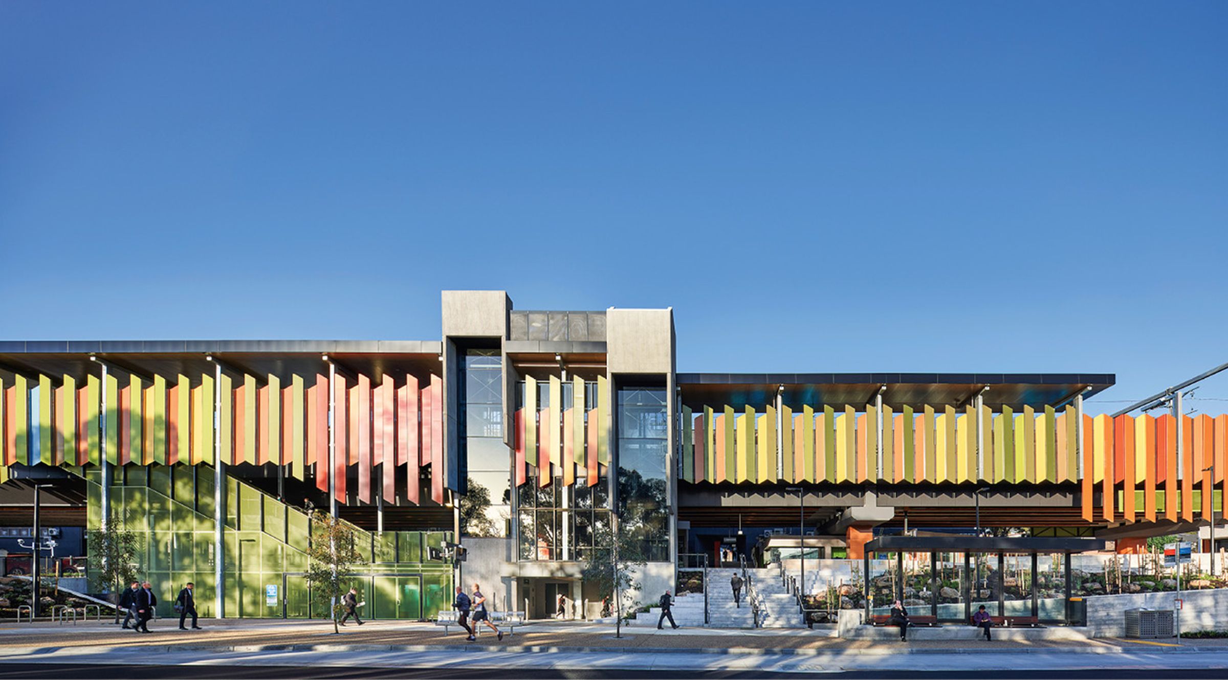 MGS Architects in partnership with Jacobs designed the new Rosanna Station and urban precinct as part of Victoria's Level Crossing Removal Program.
