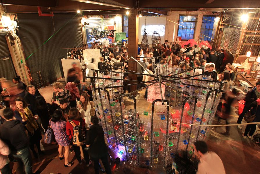 The One to One project saw architects and students turn a pile of junk into a bar.